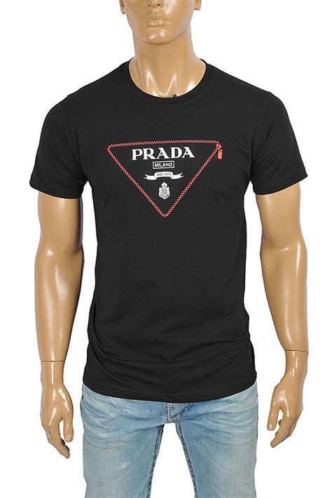 prada logo print t shirt|Prada graphic tee.